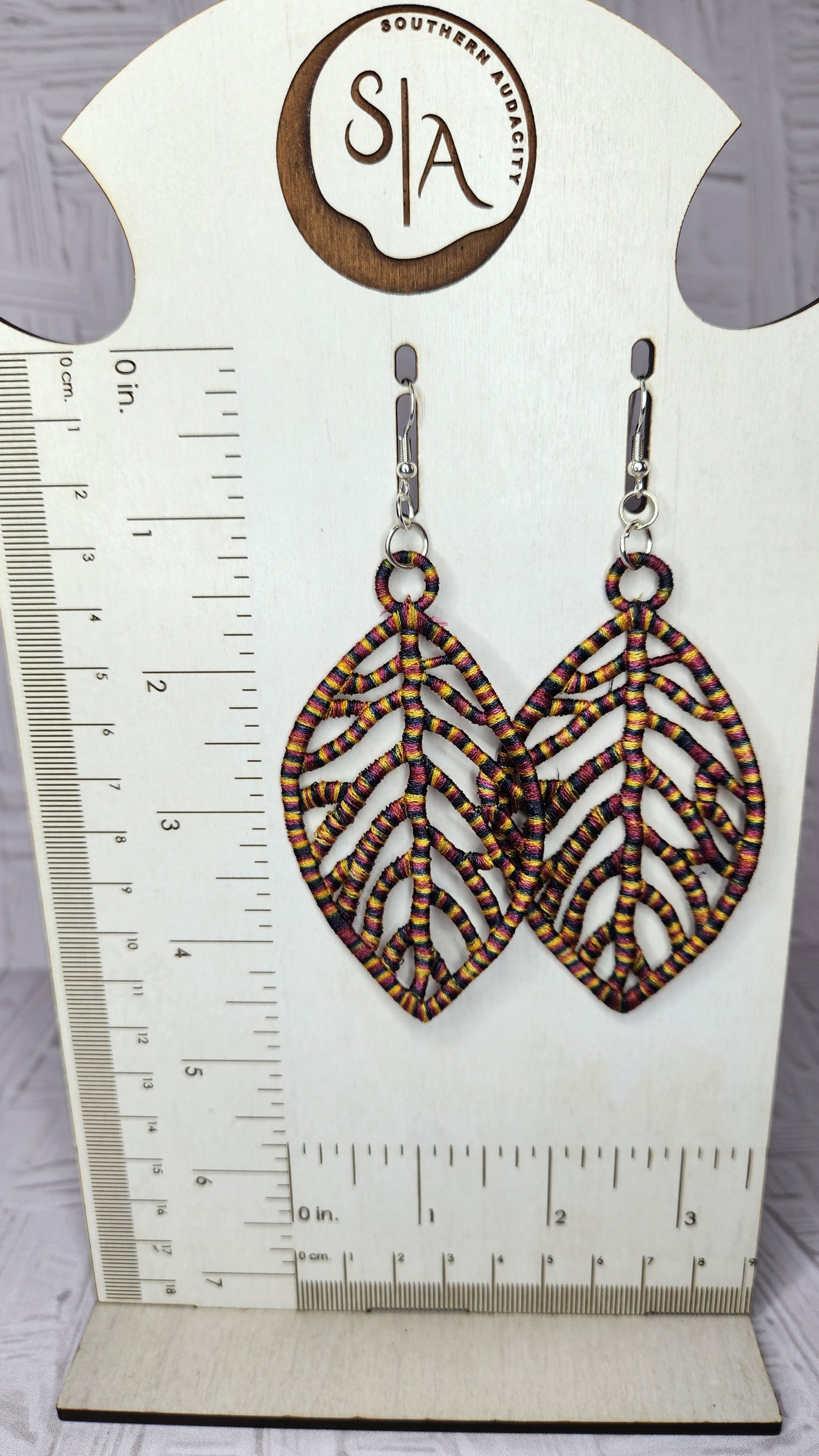 Free Standing Lace Earring-Variegated A