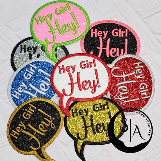 Hey Girl Hey Glitter Patch