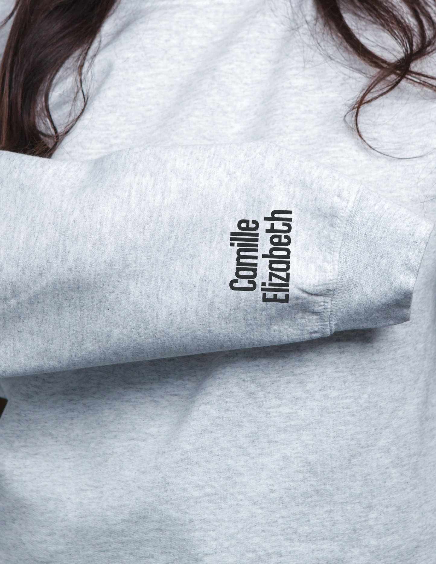 Embroidered Title  Hooded Sweat Shirt -Left Chest/ Right Sleeve