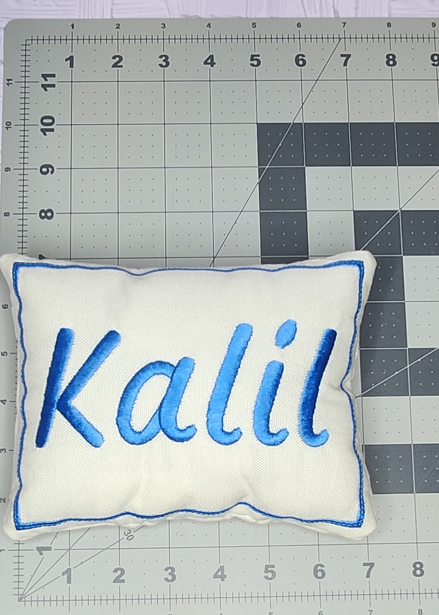 Personalized Mini Pillow with Back Pocket