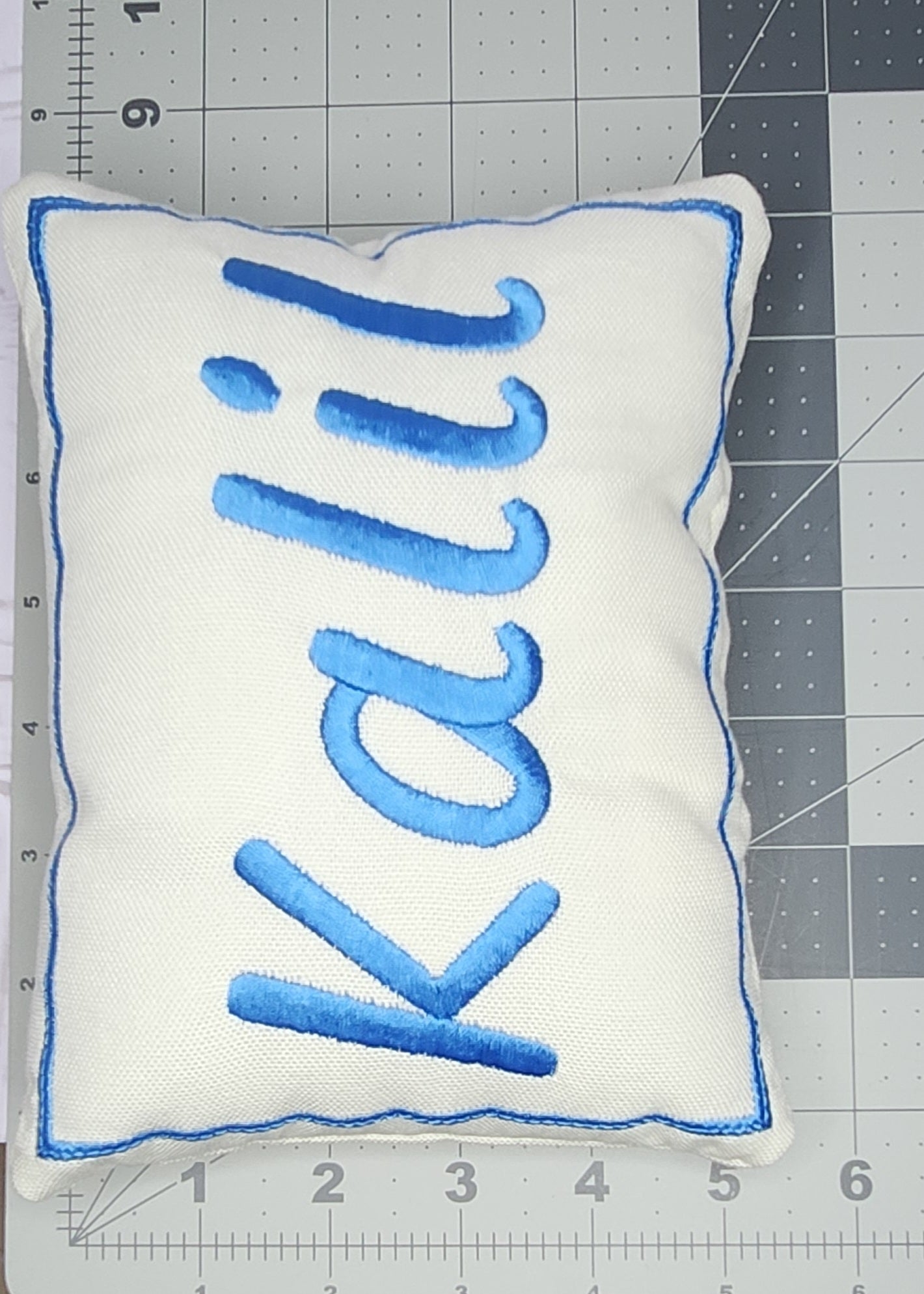 Personalized Mini Pillow with Back Pocket